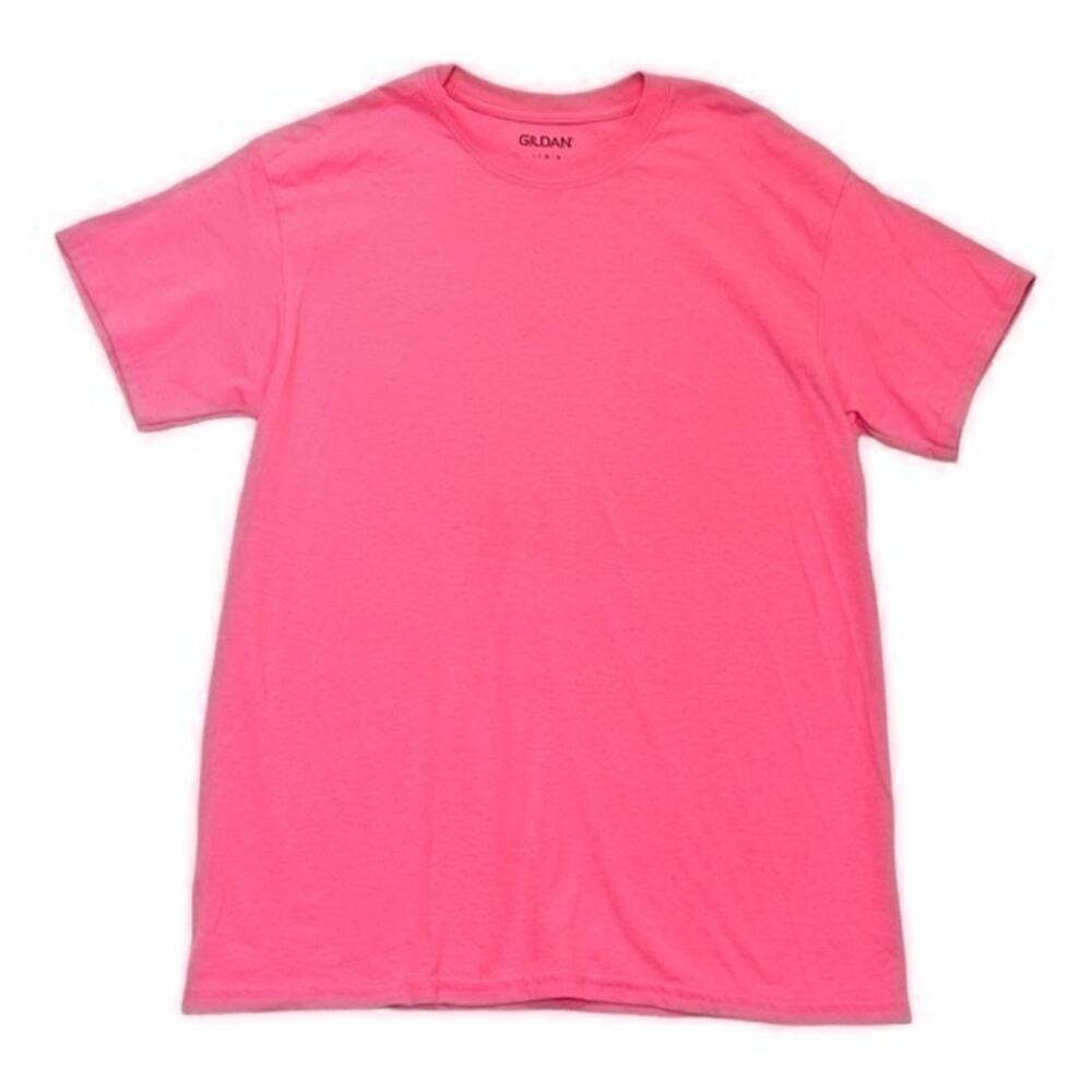 Hot Pink Oversized Barbiecore Tee Gildan Crewneck Women’s Size Large